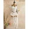 image:imageFloerns Womens Plus Size Tiered Layered Mini Skirt Low Rise Asymmetrical Ruffle Beach Y2k SkirtsWhite
