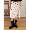 image:imageFloerns Womens Polka Dots Midi Skirt Ruffle Trim Cute Beach Going Out SkirtsApricot