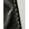 image:imageFloerns Womens Rivet Leather Mini Skirt Ruched Floral Lace Date Night Bodycon SkirtsBlack