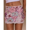 image:imageFloerns Womens Sequin Beaded Mini Skirt Lace Trim Glitter Bodycon SkirtsPink