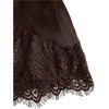 image:imageFloerns Womens Sexy Lace Satin Low Rise Patchwork Night Out Mini SkirtBrown