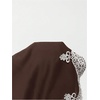 image:imageFloerns Womens Sexy Lace Satin Low Rise Patchwork Night Out Mini SkirtCoffee Brown White Lace
