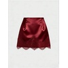 image:imageFloerns Womens Sexy Lace Satin Low Rise Patchwork Night Out Mini SkirtRed