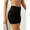 image:imageFloerns Womens Stretch High Waisted Short Mini Denim Skirt Jeans SkirtsA Black