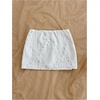 image:imageFloerns Womens Summer Eyelet Low Rise Skirts Textured Slit Beach Vacation Mini SkirtWhite