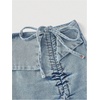 image:imageFloerns Womens Y2K Foldover Mini Jean Skirt Drawstring Side Split Bodycon Going Out Denim SkirtsBlue