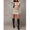 image:imageFloerns Womens Y2K Sparkly Sequin Low Rise Bodycon Going Out Mini SkirtApricot