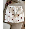image:imageFloerns Womens Y2k Heart Low Rise Mini Skirt Beach Vacation Going Out A Line SkirtWhite
