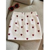 image:imageFloerns Womens Y2k Heart Low Rise Mini Skirt Beach Vacation Going Out A Line SkirtWhite