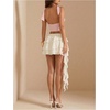 image:imageFloerns Womens Y2k Mini Skirt Asymmetrical Layered Ruffle Low Rise Club Going Out Short SkirtsApricot