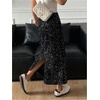 image:imageFloerns Womens Y2k Sequin Skirt Stretchy Night Out Party Glitter Long SkirtBlack