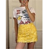 image:imageFloerns Womens Y2k Sequin Sparkly A Line Mini SkirtButter Yellow