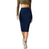 image:imageFloerns Womens All Over Print High Waist Elegant Bodycon Pencil Midi SkirtNavy Blue