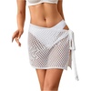 image:imageFloerns Womens Beach Cover Ups Crochet Hollow Out Swimwear Tie Side Beach SkirtWhite