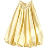 image:imageFloerns Womens Cute Bubble Hem Long Skirt Elastic Waist Ruffle Summer A Line SkirtsYellow