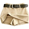 image:imageFloerns Womens Elastic High Waisted Mini Skorts Skirt with Built in Shorts Business Casual OutfitsKhaki