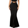 image:imageFloerns Womens Elegant High Waisted Fishtail Bodycon Going Out Maxi SkirtBlack