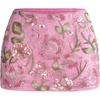 image:imageFloerns Womens Floral Embroidery Sequin Skirt Vintage Low Rise Mini SkirtPink