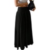 image:imageFloerns Womens High Waisted Flowy Skirt Trendy Flared A Line Maxi SkirtBlack