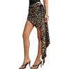 image:imageFloerns Womens Leopard Print Sequin Skort Wrap Tie Asymmetrical Mini SkirtMulticolor
