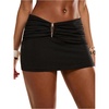 image:imageFloerns Womens Low Rise Mini Skirt Metal Buckle Bodycon Pencil SkirtBlack