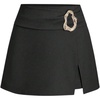 image:imageFloerns Womens Metal High Waist Skirt Split Hem A Line Business Office Mini SkirtsBlack