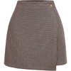 image:imageFloerns Womens Plus Size Elegant Houndstooth Skirt Wrap Hem Dressy Casual Short SkirtsMulticolor