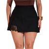 image:imageFloerns Womens Plus Size Lace Skirt High Waisted Slit Teacher Mini SkirtsBlack