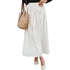 image:imageFloerns Womens Polka Dots Maxi Skirt 90s Vintage Flowy Flared A Line Long SkirtBeige