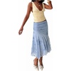 image:imageFloerns Womens Summer Floral Ruffle Asymmetric Flowy Mesh Bodycon SkirtsBlue