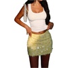 image:imageFloerns Womens Y2k Sequin Sparkly A Line Mini SkirtButter Yellow