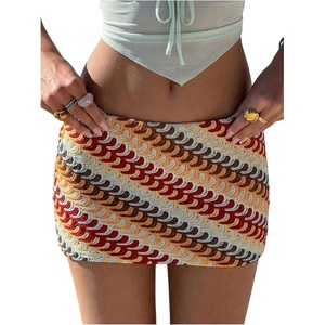 image:imageFloerns Womens Boho Geo Print Low Rise Pencil Vacation Mini SkirtMulticolor