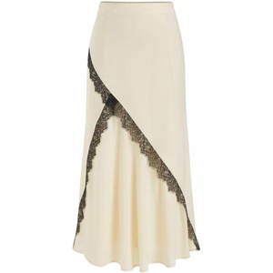 image:imageFloerns Womens Elegant Lace Wrap Skirts Asymmetrical Ruffle Party Cocktail Midi SkirtChampagne