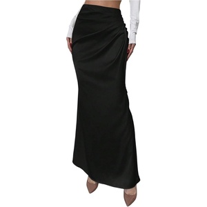image:imageFloerns Womens Elegant Maxi Skirt High Waisted Fishtail Business SkirtsBlack