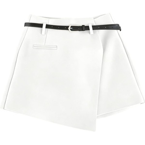 image:imageFloerns Womens High Waist Asymmetrical Wrap Skort A Line Casual Mini SkirtWhite