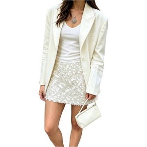 image:imageFloerns Womens Y2k Sequin Sparkly A Line Mini SkirtBeige