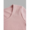image:imageFloerns Girls 3 Piece Solid Ribbed Knit Square Neck Long Sleeve Tee Shirts Crop TopsA Pink White Black