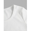 image:imageFloerns Girls 3 Piece Solid Ribbed Knit Square Neck Long Sleeve Tee Shirts Crop TopsA Pink White Black
