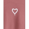 image:imageFloerns Girls Heart Graphic Print Oversized Hoodies Long Sleeve Hooded Sweatshirts For Girls Pullover TopsGrey Pink