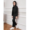 image:imageFloerns Girls Long Sleeve Hoodie Tank Split Flare Pants Set Three Piece OutfitBlack