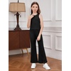 image:imageFloerns Girls Long Sleeve Hoodie Tank Split Flare Pants Set Three Piece OutfitBlack