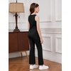 image:imageFloerns Girls Long Sleeve Hoodie Tank Split Flare Pants Set Three Piece OutfitBlack