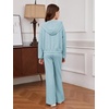 image:imageFloerns Girls Long Sleeve Hoodie Tank Split Flare Pants Set Three Piece OutfitBlue