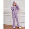 image:imageFloerns Girls Long Sleeve Hoodie Tank Split Flare Pants Set Three Piece OutfitLilac Purple