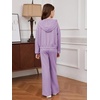 image:imageFloerns Girls Long Sleeve Hoodie Tank Split Flare Pants Set Three Piece OutfitLilac Purple