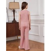 image:imageFloerns Girls Long Sleeve Hoodie Tank Split Flare Pants Set Three Piece OutfitPink