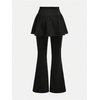 image:imageFloerns Girls Y2K Bow Flared Leggings with Skirt Elastic Waist Bell Bottom PantsBlack