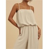 image:imageFloerns Jumpsuits for Women Sleeveless Bubble Hem Harem Pants Trendy Casual Summer OutfitsKhaki