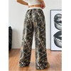 image:imageFloerns Women Camo Baggy Sweatpants Elastic Waist Drawstring Athletic PantsGreen Multi