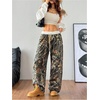 image:imageFloerns Women Camo Baggy Sweatpants Elastic Waist Drawstring Athletic PantsGreen Multi